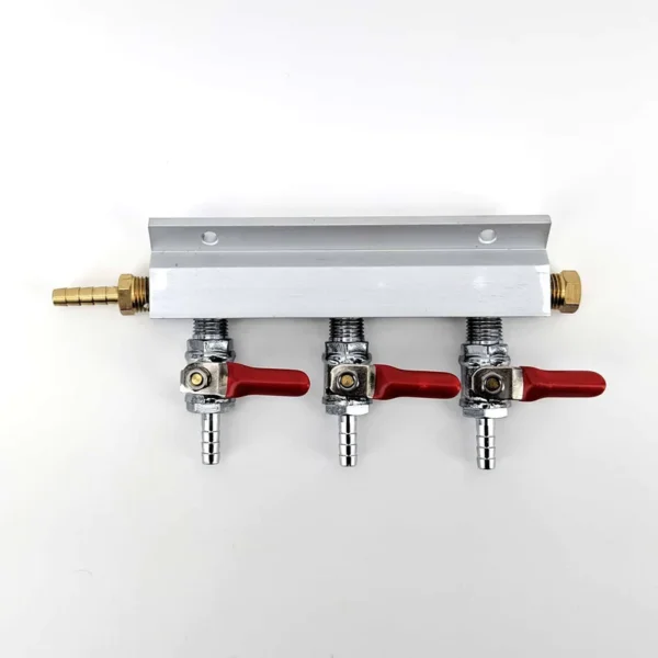 Gas Line Manifold Splitter 3 ways (1/4inch, 6mm Barb)