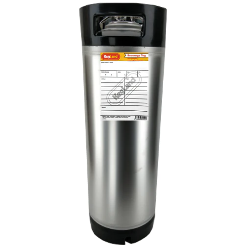 19L Ball Lock Keg with rubber base and handle